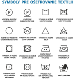 Symboly pre ošetrenie textílii