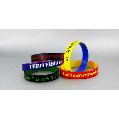 Kétszínű szilikon karkötő COLORE