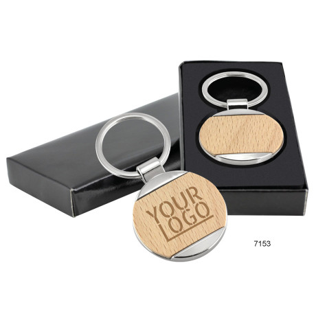 Fából készült kulcstartó ajándékdobozban