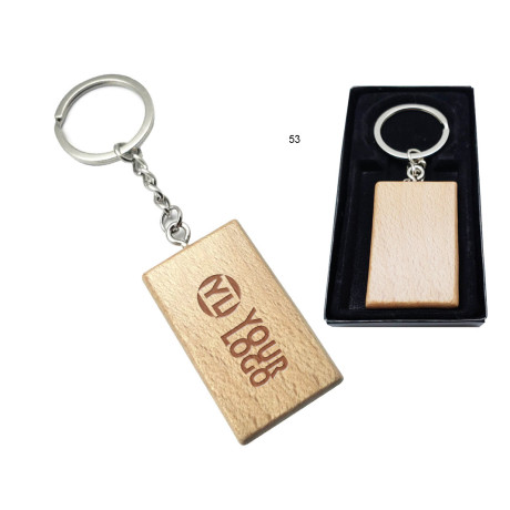 Fából készült kulcstartó ajándékdobozban