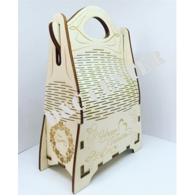 Darčeková krabička na šampanské Drevená