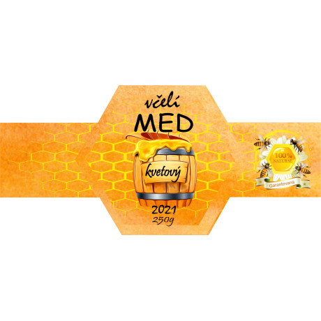 Etiketa Med kvetový