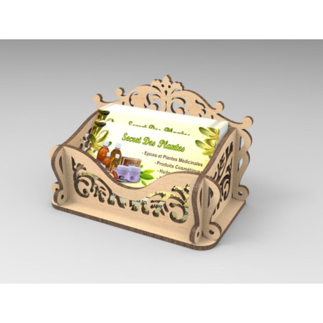 Fa doboz névjegykártyákhoz