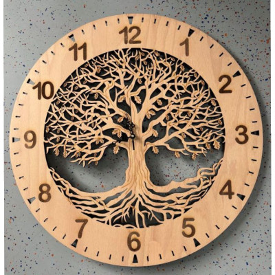 Štýlové drevene  hodiny na stenu