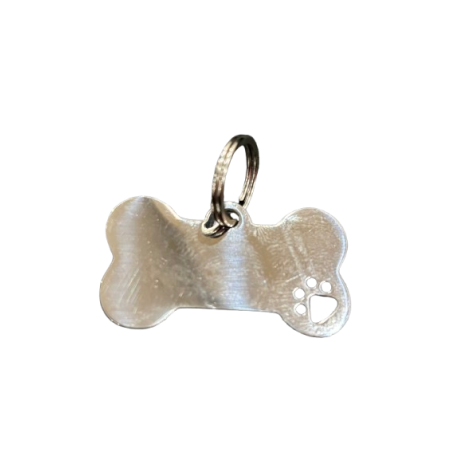 Oceľový prívesok - psia kosť s labkou