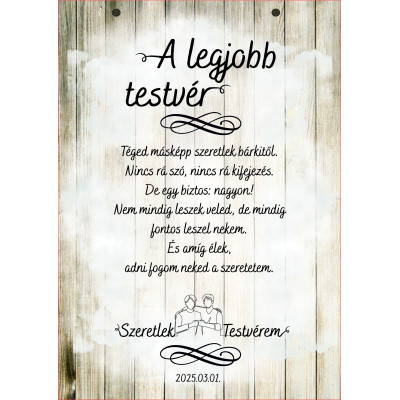 Dekor Falikép - A legjobb testvér