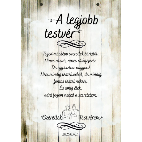 Dekor Falikép - A legjobb testvér