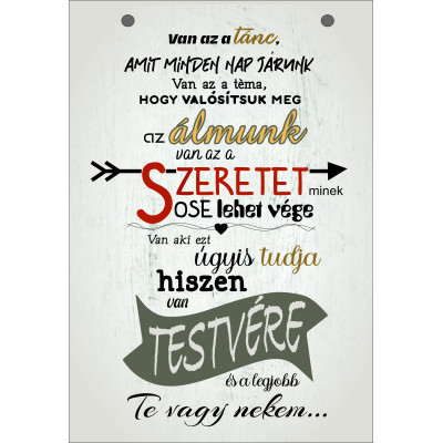 Dekor Falikép - A legjobb testvér