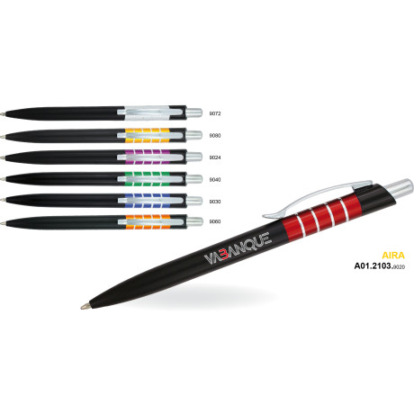 copy of Plastové guľôčkové pero s kovovými doplnkami.