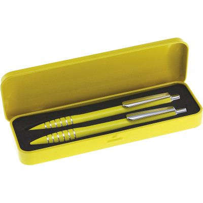 Sada hliníkové guľôčkové pero a mikroceruzka v kovovom boxe