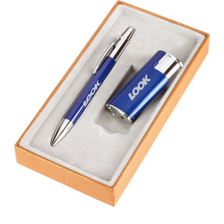 Reklamné predmety Guľôčkové pero a zapaľovač v darčekovom balení